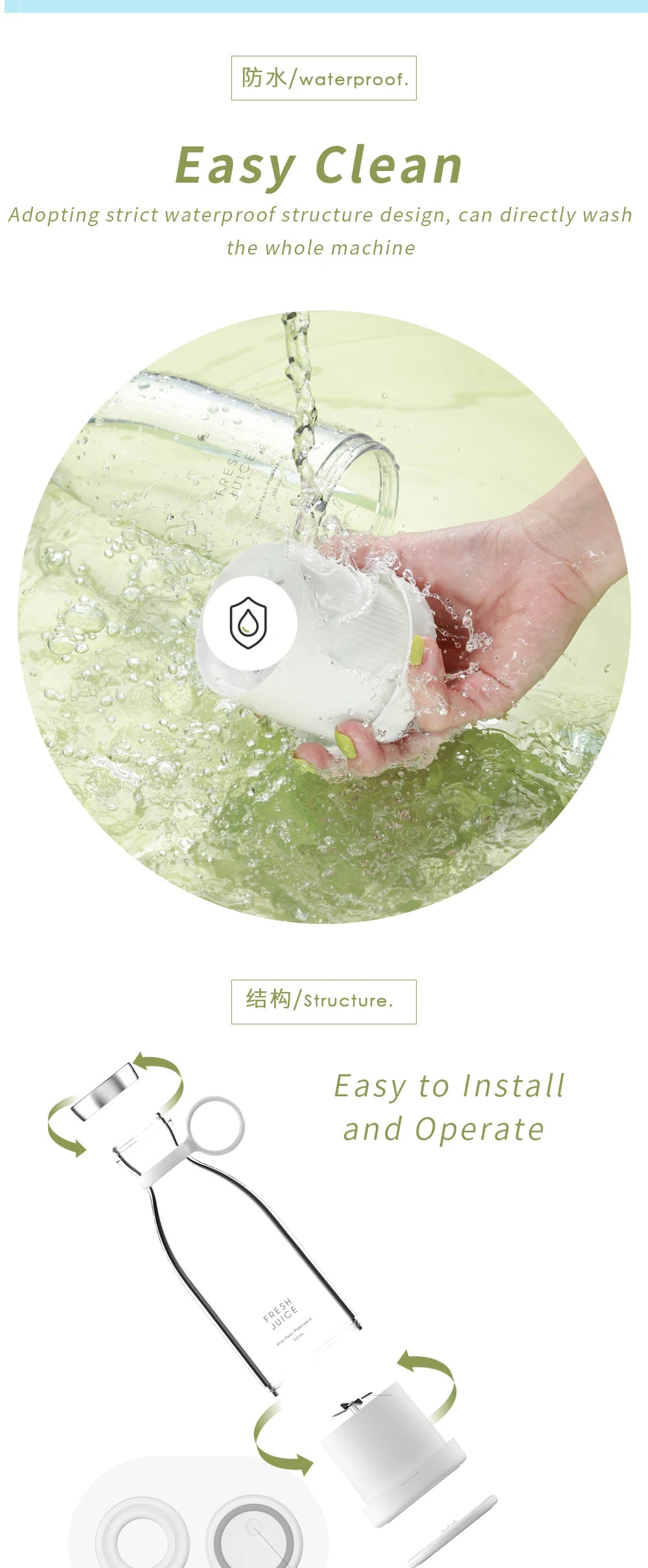 FlexiGear™ Blender Bottle Rechargeable
