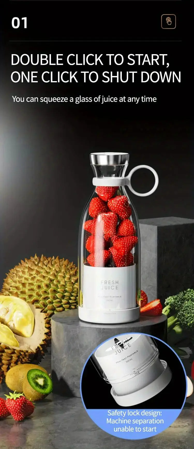 FlexiGear™ Blender Bottle Rechargeable