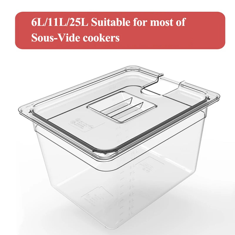 LUXIGEAR™ Sous-Vide Slow Cooker Container 6L/11L Sizes