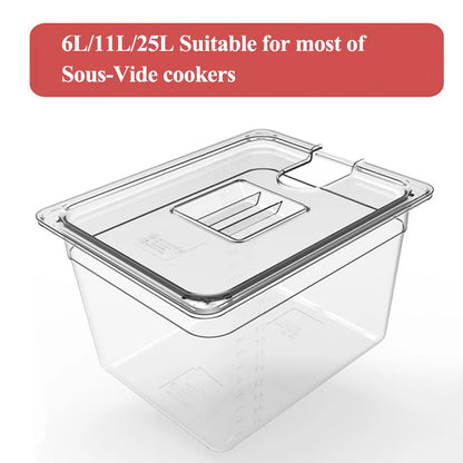 LUXIGEAR™ Sous-Vide Slow Cooker Container 6L/11L Sizes