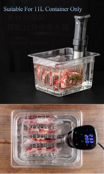 LUXIGEAR™ Sous-Vide Slow-Cooking 304 Stainless Steel  Rack For 11L Container