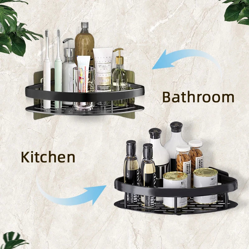 LUXIGEAR Bathroom Shower Caddy Triangle Grey 2pcs
