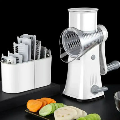 LUXIGEAR™ 5 Blade Rotary Cheese Grater and Shredder