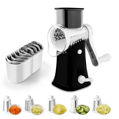 LUXIGEAR™ 5 Blade Rotary Cheese Grater and Shredder