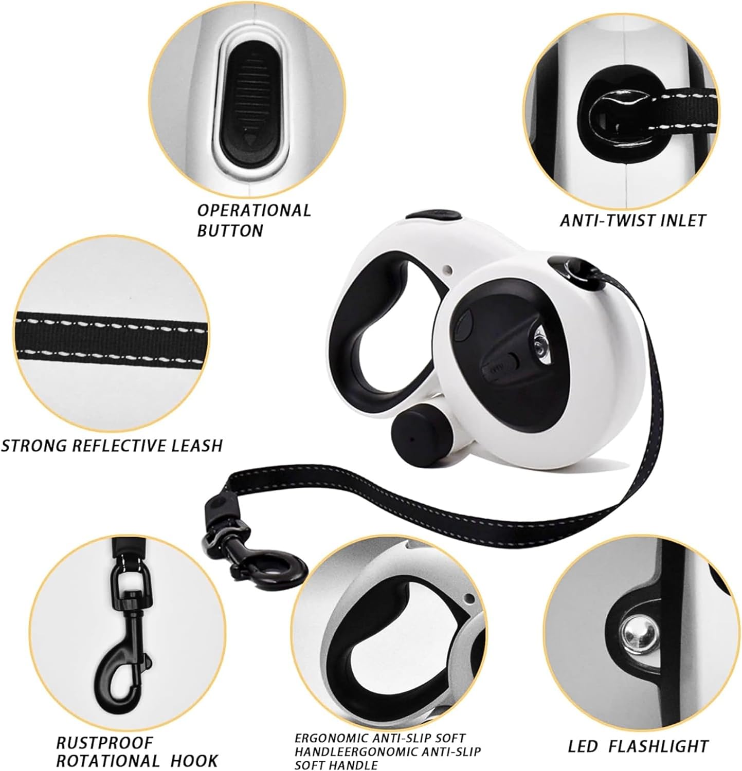 PetJiggle™ 3-In-1 Retractable Dog Leash and Poop Bag