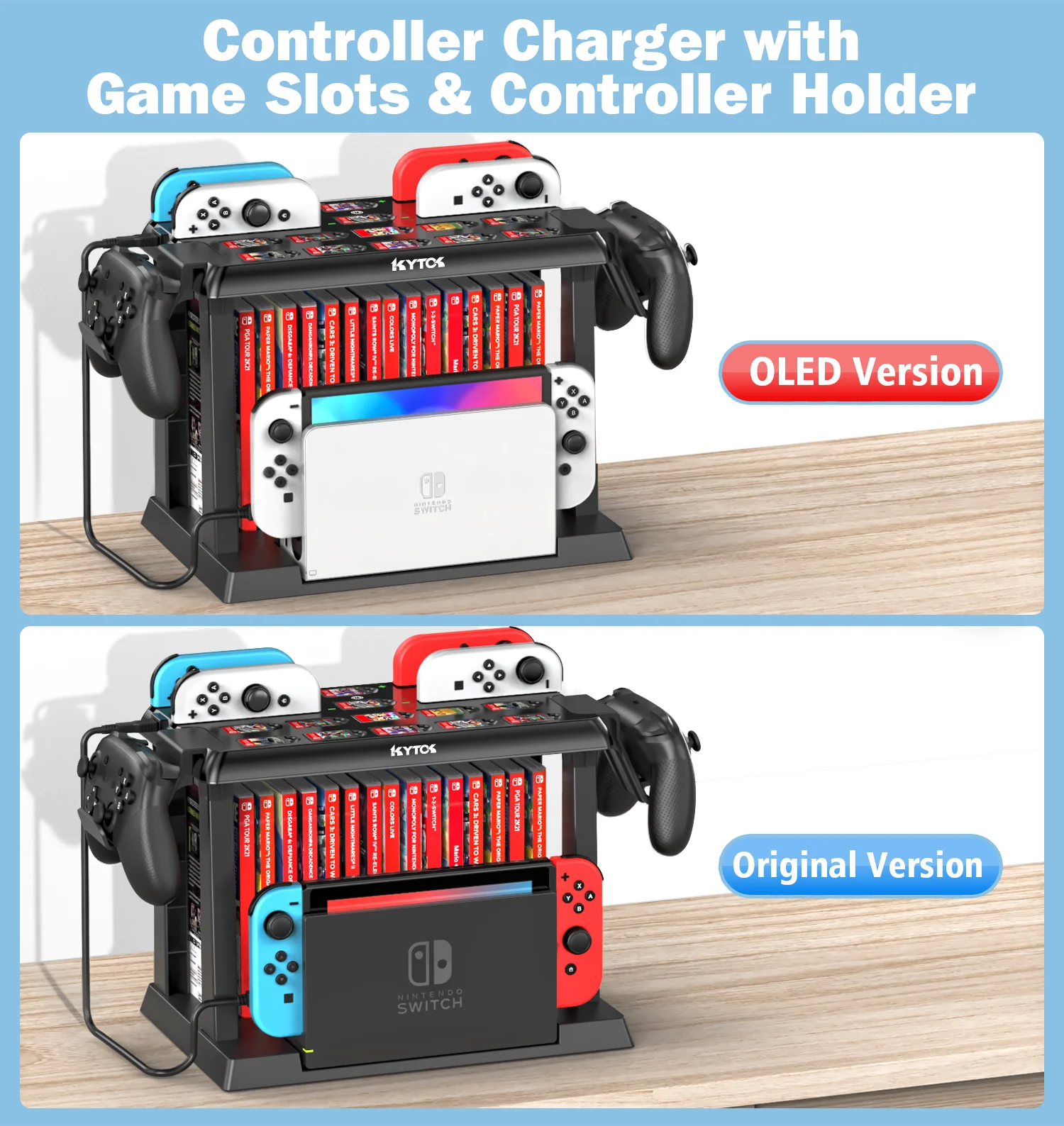 OIVO For Switch Joycon Charger Pro Controller Holder