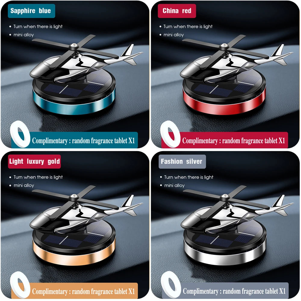Car Diffuser: Solar-Powered Helicopter Air Freshener