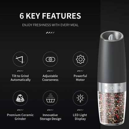 Electric Grinder Set Coffee Pepper 2Pack