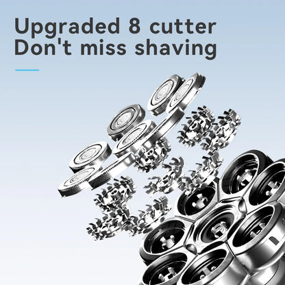 FlexiGear™ 8-In-1 Heads Men's Rechargeable Electric Shaver + USB  Fast Charging Adapter