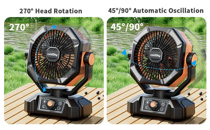 FlexiGear™ 8 Speeds Portable Camping Fan 20000mAh Battery