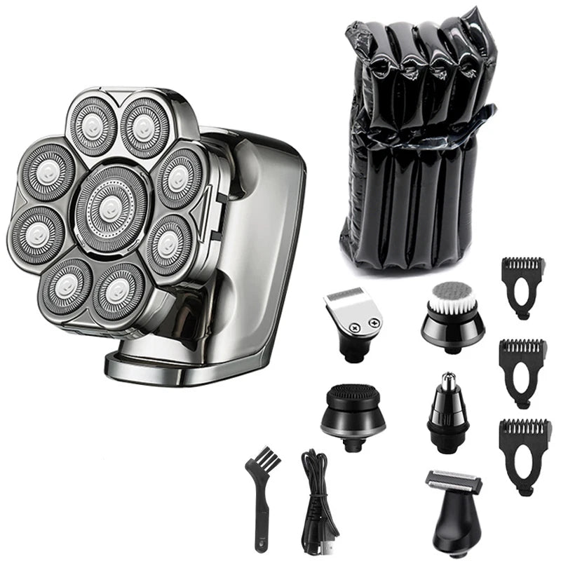 FlexiGear™ 9 In 1 Rechargeable Electric Razor Men's Grooming Kit + USB  Fast Charging Adapter