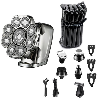 FlexiGear™ 9 In 1 Rechargeable Electric Razor Men's Grooming Kit + USB  Fast Charging Adapter