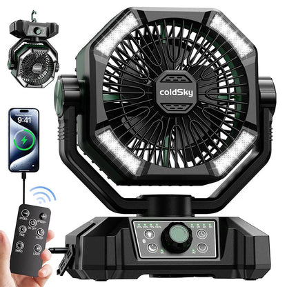 FlexiGear™ 8 Speeds Portable Camping Fan 20000mAh Battery