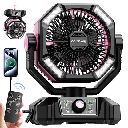 FlexiGear™ 8 Speeds Portable Camping Fan 20000mAh Battery