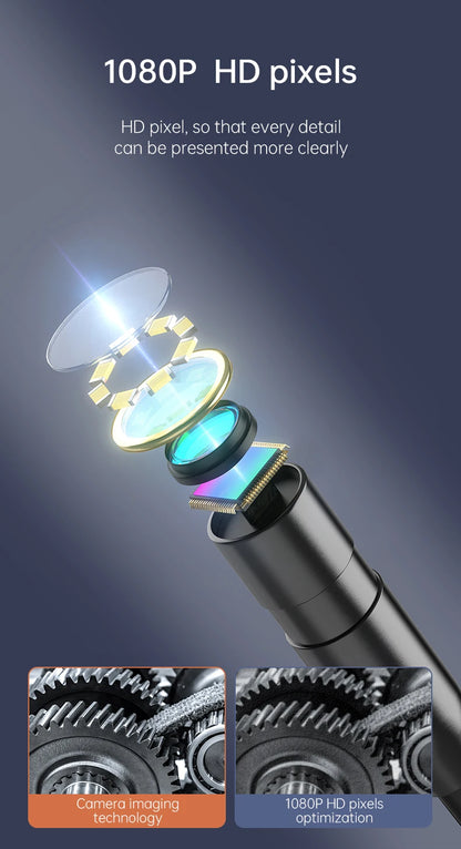 XIBUZZ™ Industrial Endoscope Camera 8mm Lens IP67 Waterproof 8 LEDS