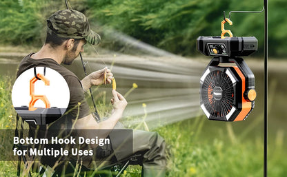 FlexiGear™ 8 Speeds Portable Camping Fan 20000mAh Battery