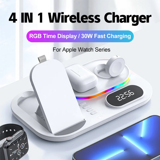 FlexGear™ 4 in 1 Wireless 30W Qi Fast Charger