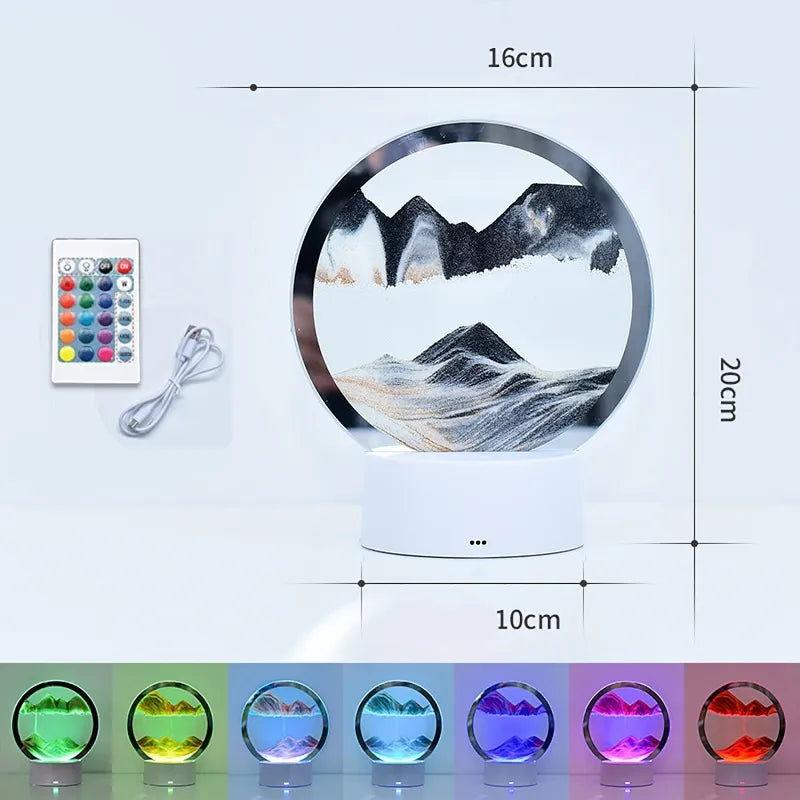 3D Moving Sand Art Frame Night Light