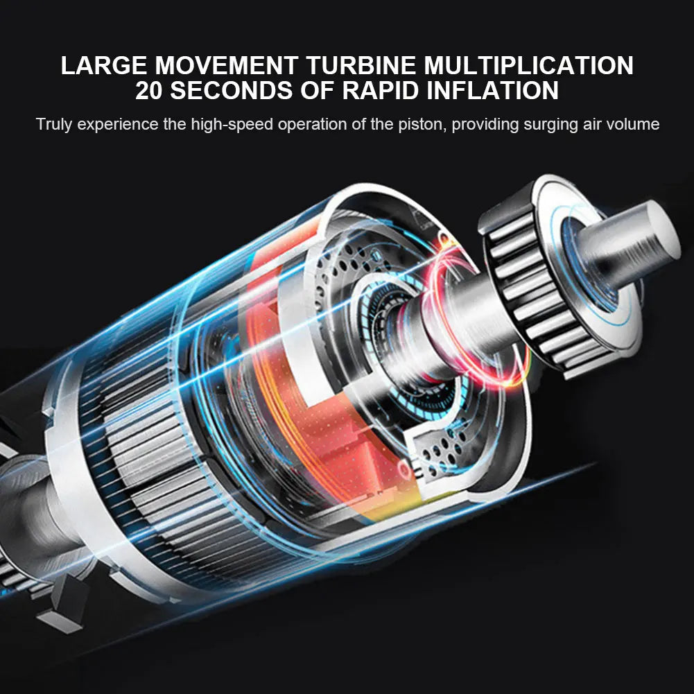FlexiGear™ 6000mAh Portable Car Air Compressor