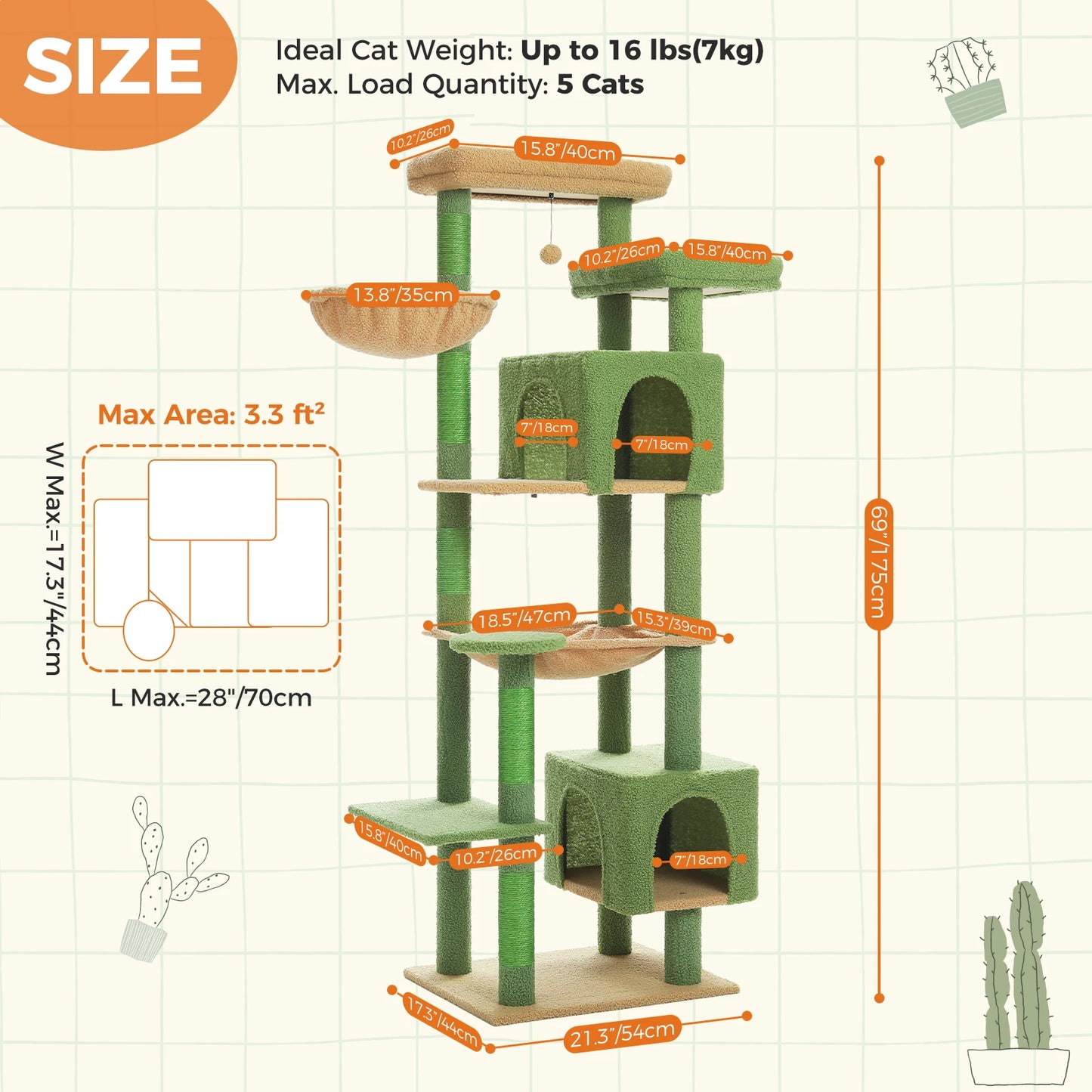 PetJiggle™ Large Cat Tree Tower