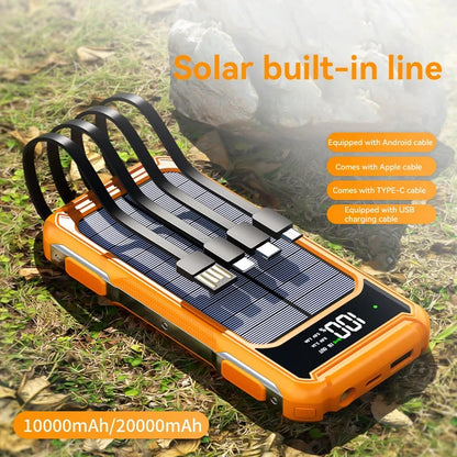 XIBUZZ™ Solar Power Bank 200000mAh with 4-In-1 Cables