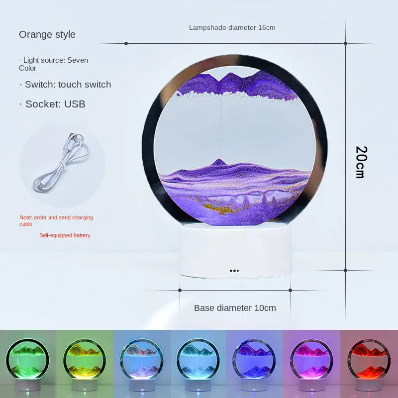 3D Moving Sand Art Frame Night Light
