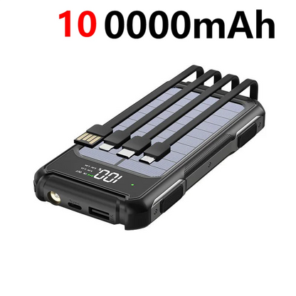 XIBUZZ™ Solar Power Bank 200000mAh with 4-In-1 Cables