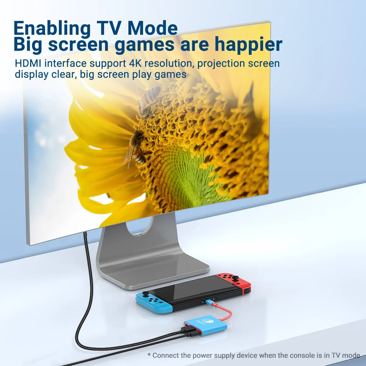 XIBUZZ Adaptateur multiport 3 en 1 compatible avec Nintendo Switch - Hub USB-C avec HDMI et USB 3.0 parfait pour les voyages et les jeux