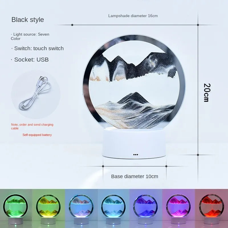 3D Moving Sand Art Frame Night Light