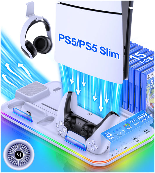 XIBUZZ™ PlayStation 5 Slim Console Charger Station