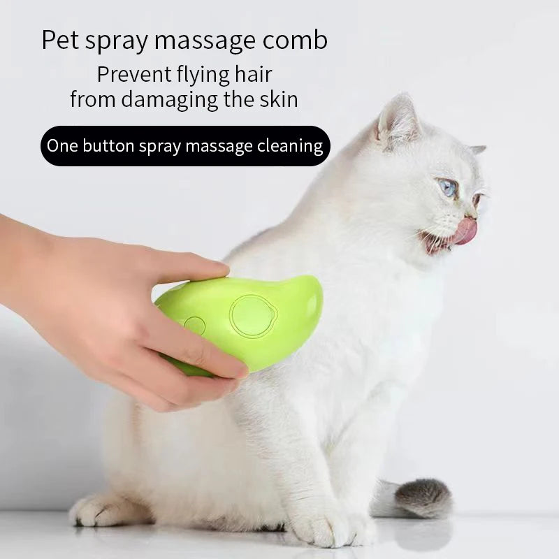 3 in 1 Electric Spray Pet Hair Care Steam Brush Pets Grooming Comb