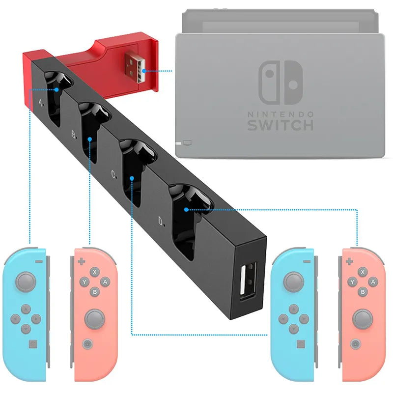 Nintendo Switch Joy Con Controller Charger Dock Stand Holder Switch Game Support Charging Dock for Joy Con