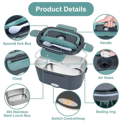 FLEXIGEAR™ Portable Electric Lunch Box 1.2L 1.8L