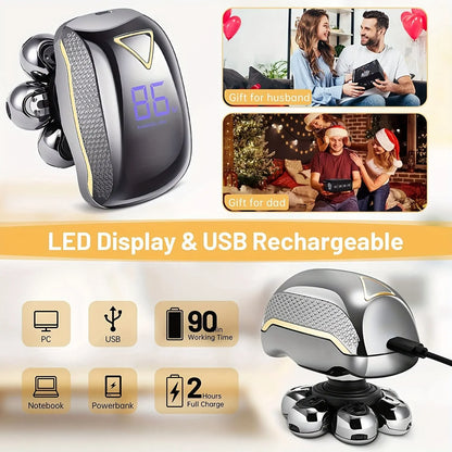 FlexiGear™ Men's Rechargeable Cordless Shaver  6 In 1  + USB  Fast Charging Adapter