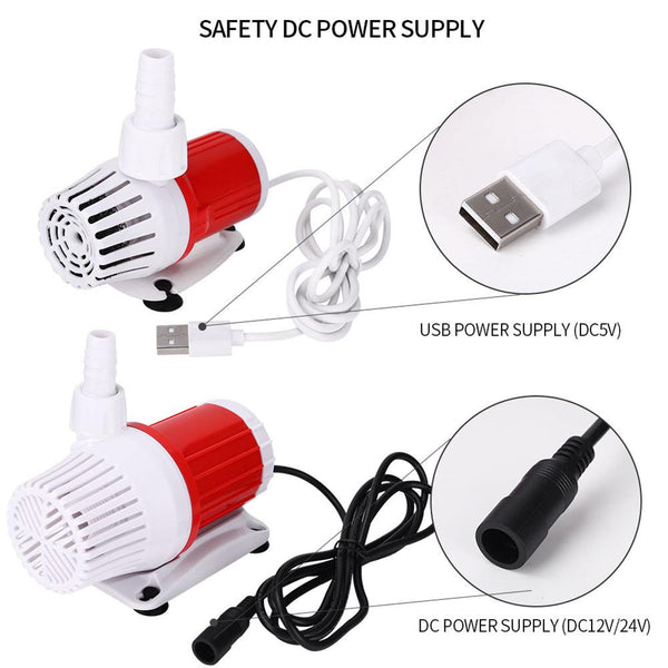 DC 5V/12V/24V Water Pump Ultra-quiet  Submersible Pump for Fish Tank
