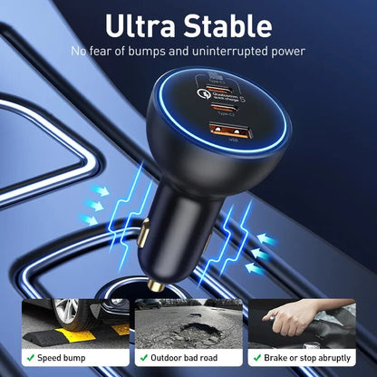 Baseus 160W USB C Car  Charger QC 5.0 Adapter