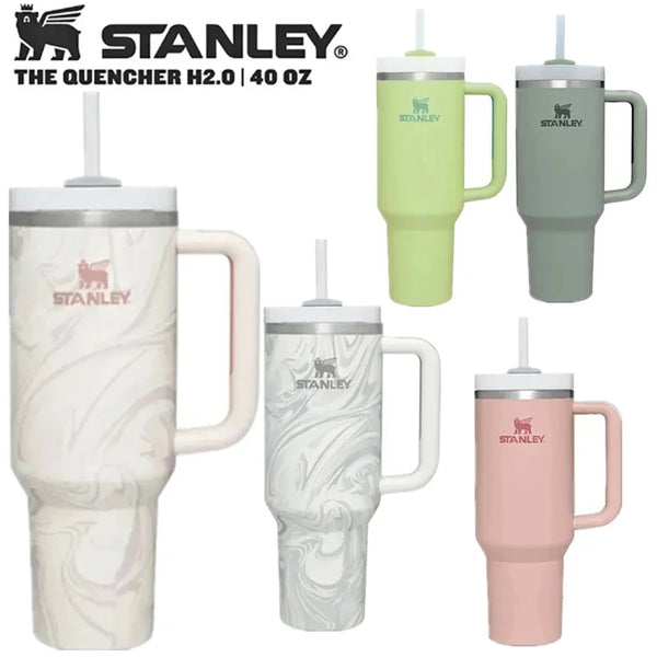 Stanley Tumbler with Handle & Straw Lid | Stainless Steel Vacuum Insulated Travel Cup - 40oz/30oz
