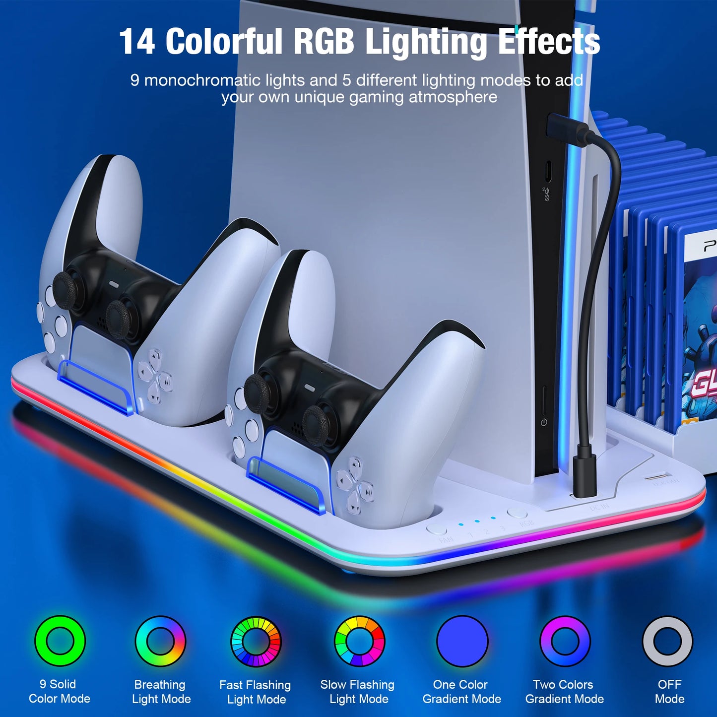 XIBUZZ™ PS5 Slim Controller Cooling Stand