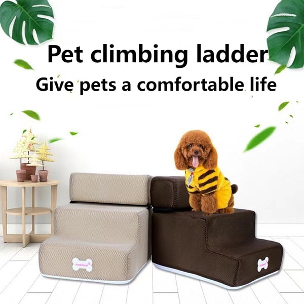 Pet Stairs for Bed with Dog Ramp Ladder and Anti-slip Removable Stairs