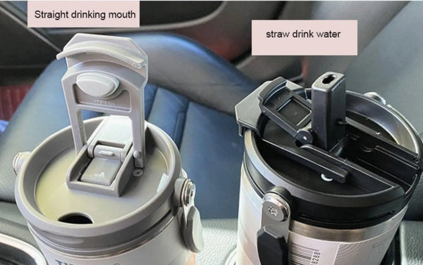 Double-layer Insulation Cold And Hot Stainless Steel Thermos Vacuum Flask Car Water Bottle