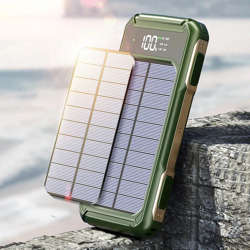 XIBUZZ™ Solar Power Bank 200000mAh with 4-In-1 Cables