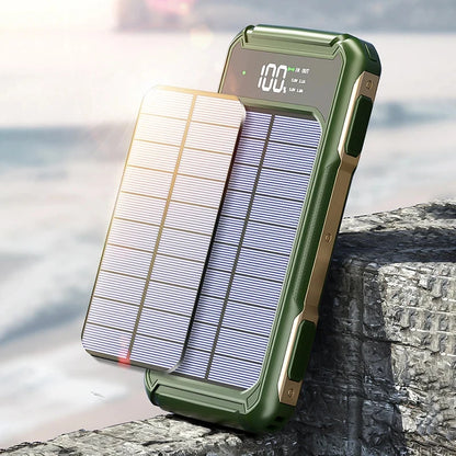 XIBUZZ™ Solar Power Bank 200000mAh with 4-In-1 Cables