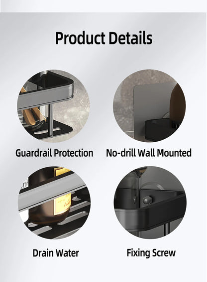 LUXIHOME™ Wall-Mounted Bathroom Corner Caddy