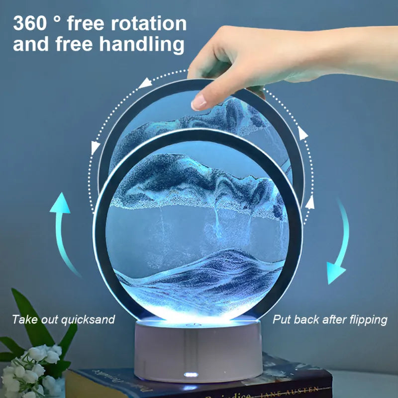 3D Moving Sand Art Frame Night Light