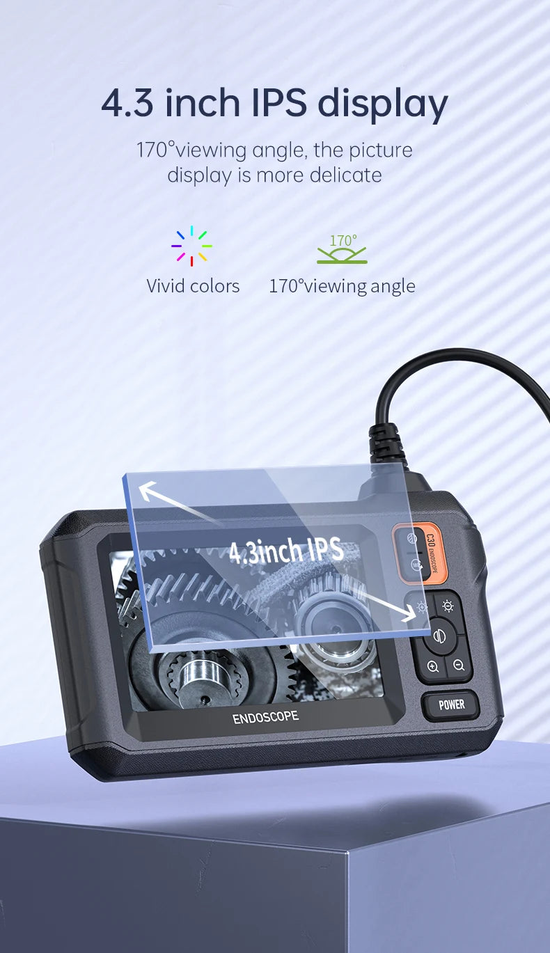 XIBUZZ™ Industrial Endoscope Camera 8mm Lens IP67 Waterproof 8 LEDS