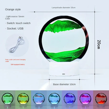3D Moving Sand Art Frame Night Light