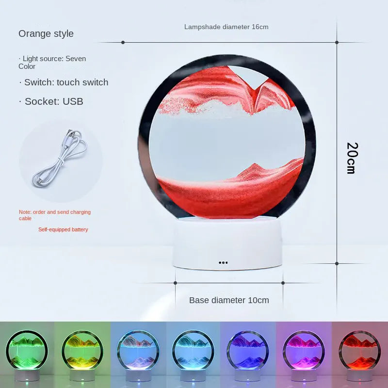 3D Moving Sand Art Frame Night Light