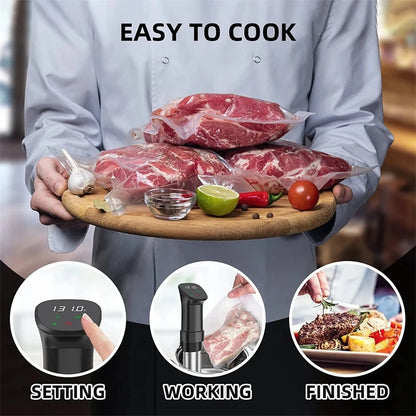 LUXIGEAR™ Sous-Vide 1800W Slow-Cooking Vacuum Cooker Heater