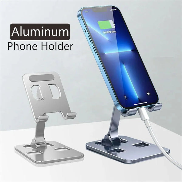 Desk Phone Stand: Aluminum Alloy Foldable Universal Mount