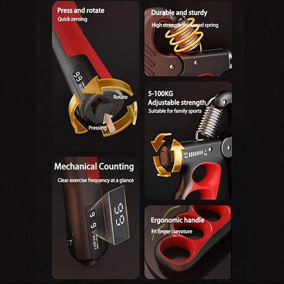 FlexiGear™ Adjustable Wrist Grip Strength Fitness 5-100kg